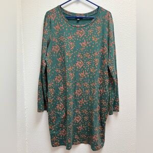 TOAD&CO Floral WINDMERE II LONG SLEEVE DRESS Size Large